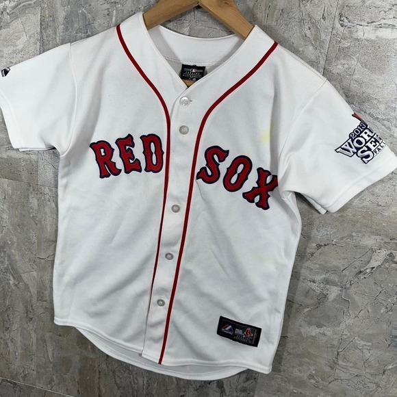 Boston Red Sox 2013 World Series Fall Classic white baseball jersey Men's Size M - Picture 2 of 8